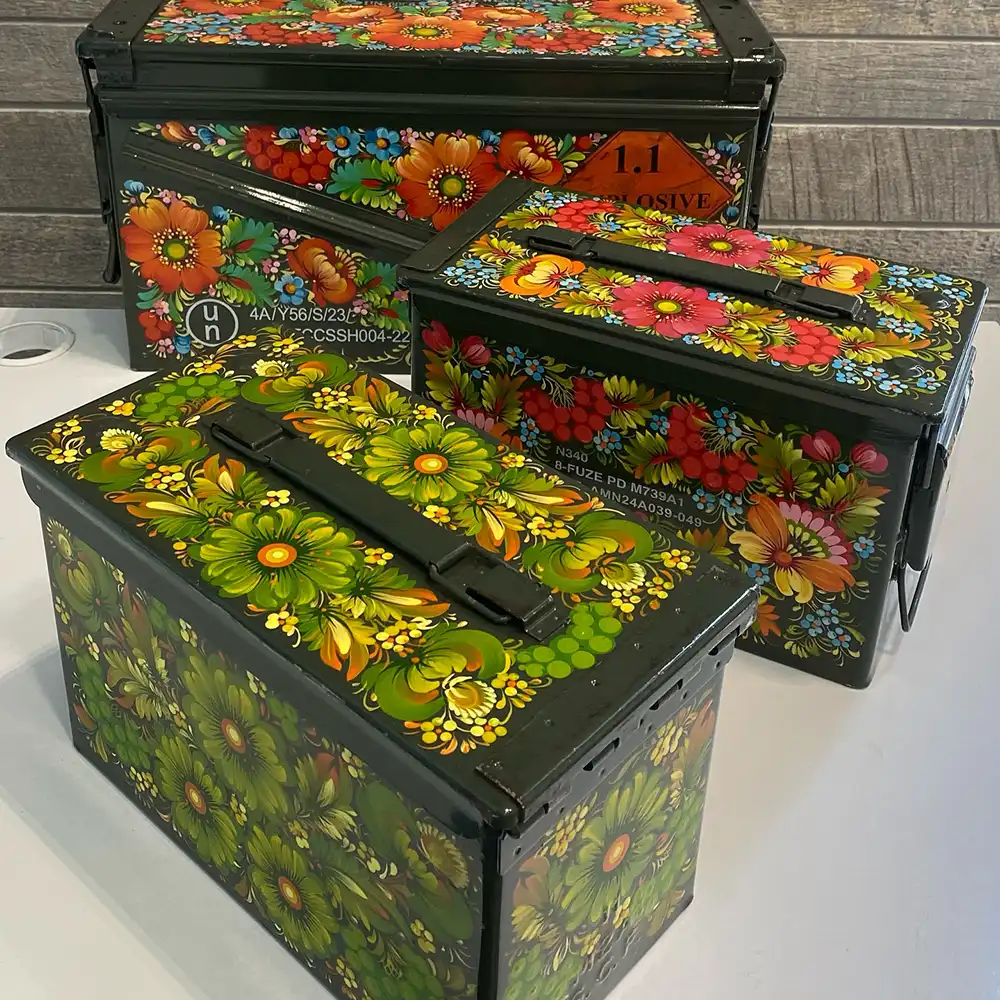 Металевий ящик - з авторським розписом